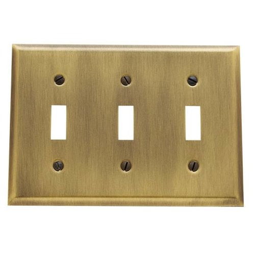 Baldwin Estate 4772.030.CD Square Beveled Edge Quad Toggle Switch Wall Plate in Polished Brass 4.5x8.12 Baldwin Estate 4772.030.CD Square Beveled Edge Quad Toggle Switch Wall Plate in Polished Brass 4.5x8.12